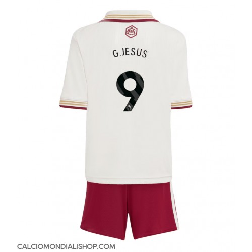 Maglie da calcio Arsenal Gabriel Jesus #9 Terza Maglia Bambino 2025-26 Manica Corta (+ Pantaloni corti)